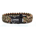 Camouflage Paracord Bracelet w/Whistle